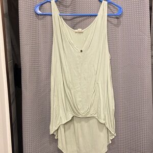 L a.n.a Light Green Tank Top with Button Detail